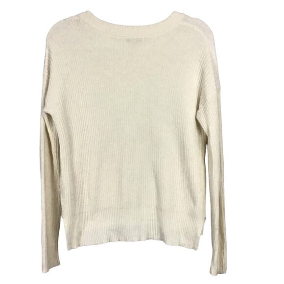 Madewell Patch Pocket Pullover Crewneck Knit Sweater Sz XXS Ivory Cream - Picture 7 of 13
